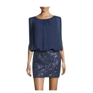 Aidan Mattox baby blouson cocktail dress